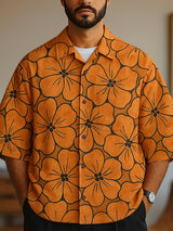 Men's Floral Print Short Sleeve Shirt SKUL20223