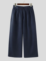 Men's Solid Wide Leg Casual Pant SKUL35234