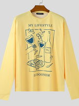 Men's Casual Print Long Sleeve T-shirt SKUL42792