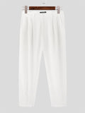Mens Solid Pleated Zip Cuff Casual Pants SKUK03620