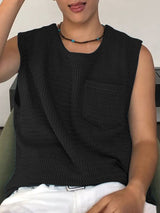 Men's Solid Color Casual Pocket Tank SKUL51254