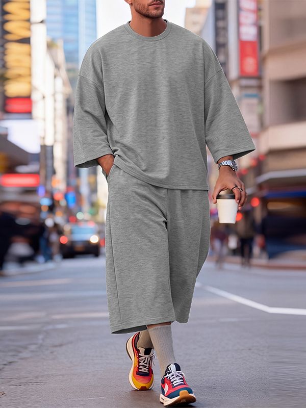 Men's High Street Urban Casual Oversized Baggy Two Pieces Outfit SKUL81100