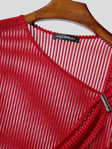 Men's Deconstructed Sheer Mesh Long Sleeve T-Shirt SKUL43694