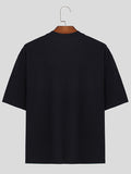 Mens Patchwork Crew Neck Short Sleeve T-Shirt SKUK46415