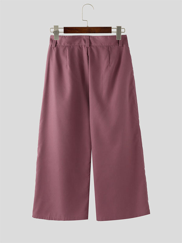 Mens Solid Color High-Waisted Casual Pant SKUL18616