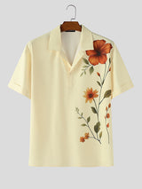 Mens Floral Print Short Sleeve Shirt SKUL15444