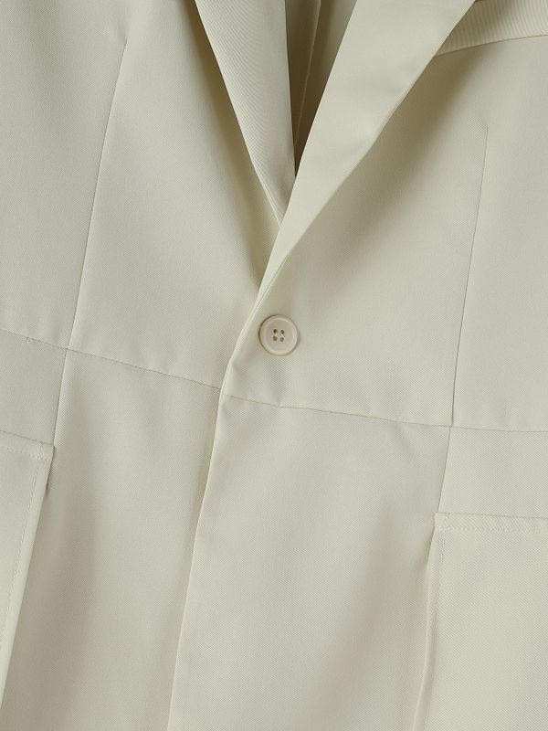 Men's Avant-Garde Runway Cocktail Party High-Low Swallowtail Hem Single Button Long Sleeve Peak Lapel Blazer SKUL79732