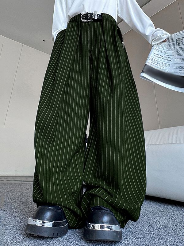 Men's Stripe High Waist Casual Pant SKUL41731