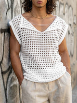 Men's Hollow Out Mesh Design Tank SKUL54406