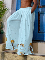 Men's Ethnic Print Ultra-Wide Leg Pant SKUL53147