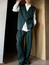 Men's Striped Irregular Two Pieces Outfit SKUL37251