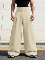 Men's Solid Color Diagonal Waist Casual Pant SKUL61030