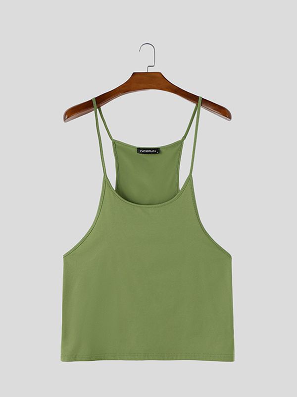 Men's Avant-Garde Extreme Scoop Neck Ultra-Thin Tank SKUL63173