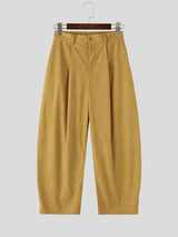 Men's Avant-Garde Ultra-Baggy Wide-Wale Corduroy Pleated Balloon Pant SKUL66590