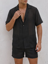 Men's Casual Holiday Sheer Two Pieces Outfit SKUL74636