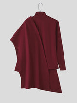 Men's Faux Two Piece High Neck Long Sleeve T-shirt SKUL43983