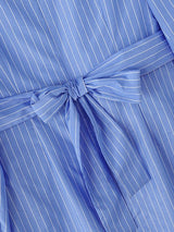 Men's Striped Asymmetrical Hem Long Sleeve Blazer SKUL33046