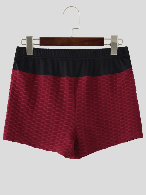 Men's High-Waisted Honeycomb Textured Scrunch Butt Short SKUL71248