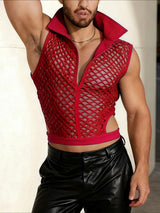 Men's Sheer Mesh Side Cutout Tank SKUL46528