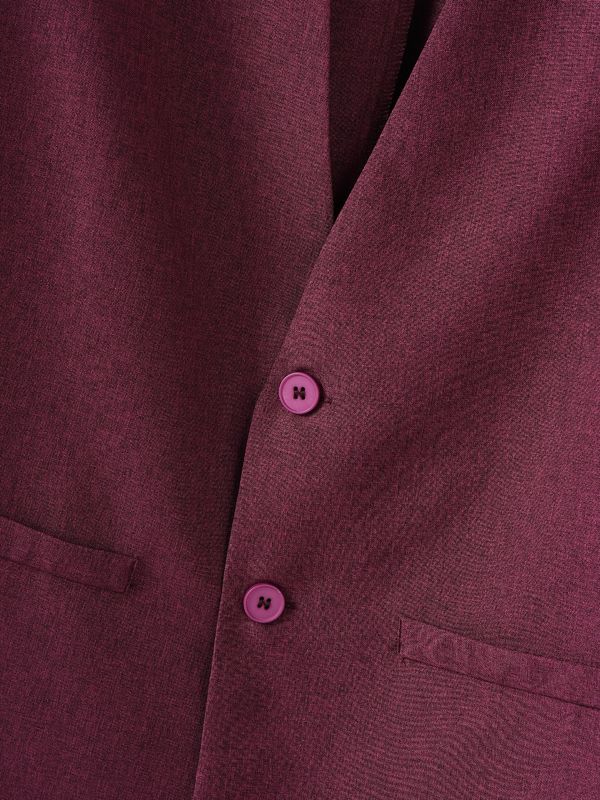 Men's Solid Casual Blazer Two Pieces Outfit SKUL34974