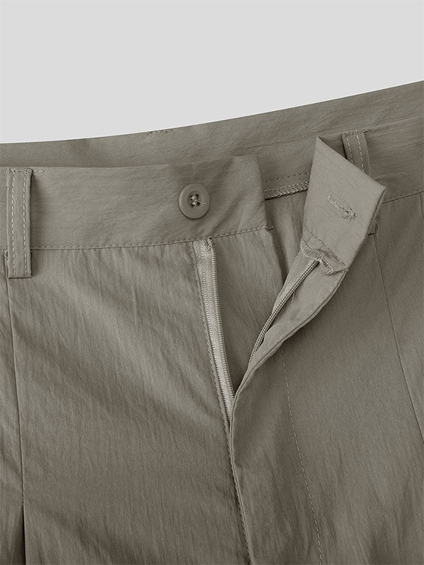 Men's Solid Crinkle Loose Draped Casual Pant SKUL23890