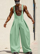 Men's Solid Color Wide Leg Jumpsuit SKUL54423