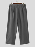 Mens Solid Pleats Side Pockets Casual Pants SKUK52978