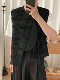 Mens Fringe Irregular Design Sleeveless Waistcoat SKUK15651