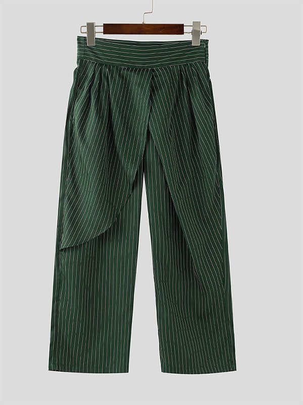 Mens Solid Color Irregular Striped Pant SKUL04234
