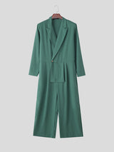 Men's Solid Color Casual Long Sleeve Jumpsuit SKUL28178