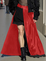 Mens Elegant Pleated Long Midi Skirt SKUK90363