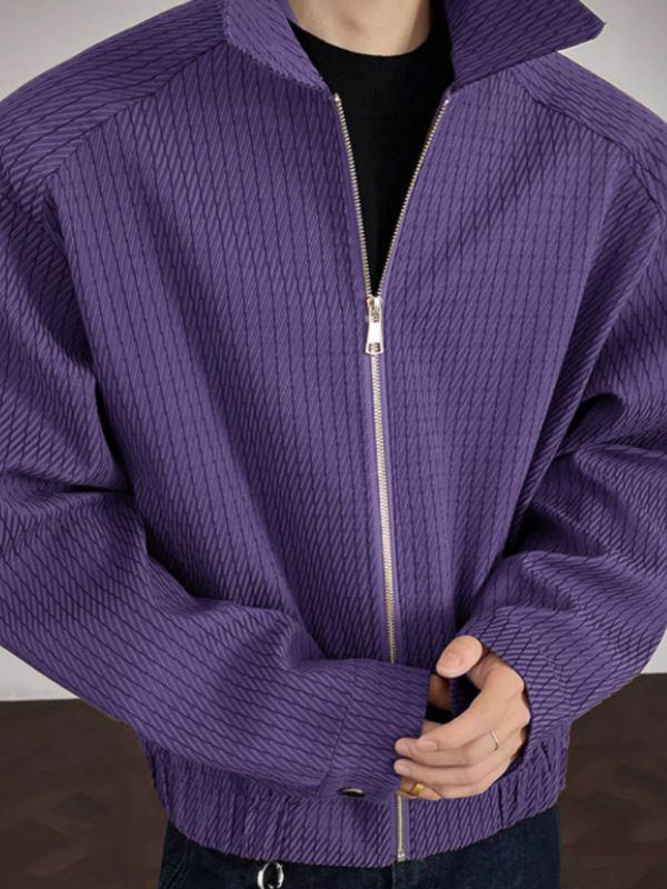 Men's Stripe Casual Long Sleeve Jacket SKUL42650