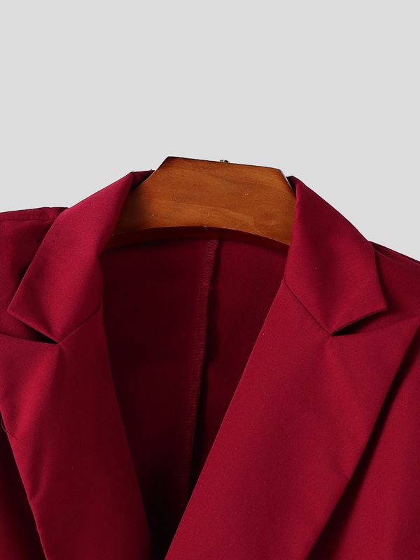 Men's Deconstructed Wide Shoulder Tail Casual Blazer SKUL41340