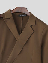 Men's Deconstructed One Shoulder Long Sleeve Blazer SKUL45018