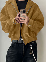 Men's Solid Velvet Long Sleeve Jacket SKUL34129