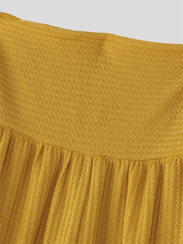 Mens Solid Color Textured Layered High Waist Pant SKUL18772