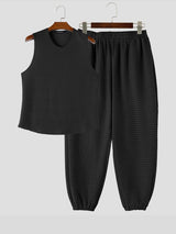 Men's Resort Streetwear High Street Crew Neck Two Pieces Outfit SKUL71417