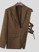 Men's Deconstructed One Shoulder Long Sleeve Blazer SKUL42550