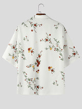 Mens Floral Print Short Sleeve Shirt SKUL11546