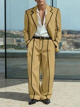 Men's Bold Stripe Colorblock Casual Two Pieces Outfit SKUL24964