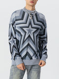 Mens Star Print Knit Pullover Sweater SKUK30795
