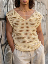 Men's Hollow Out Mesh Design Tank SKUL54406