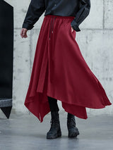 Men's Faux Two-Piece Irregular Hem Casual Pant SKUL32941