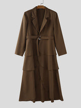 Men's Ruffled Patchwork Casual Long Sleeve Blazer SKUL29594