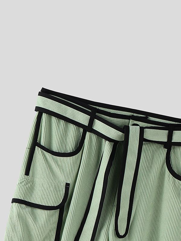 Men's Color Block Piped Cuffed Pant SKUL35093