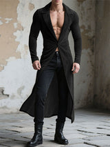 Men's Long Hem Textured Long Sleeve Blazer SKUL25805