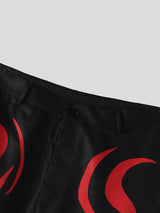 Men's Contrast Print Wide Leg Casual Pant SKUL27310