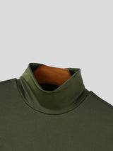 Men's Avant-Garde High Street Ultra High Side Slit Longline Fitted Long Sleeve T-shirt SKUL83123