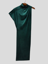 Men's Shiny Irregular Short Sleeve T-Shirt SKUL29576