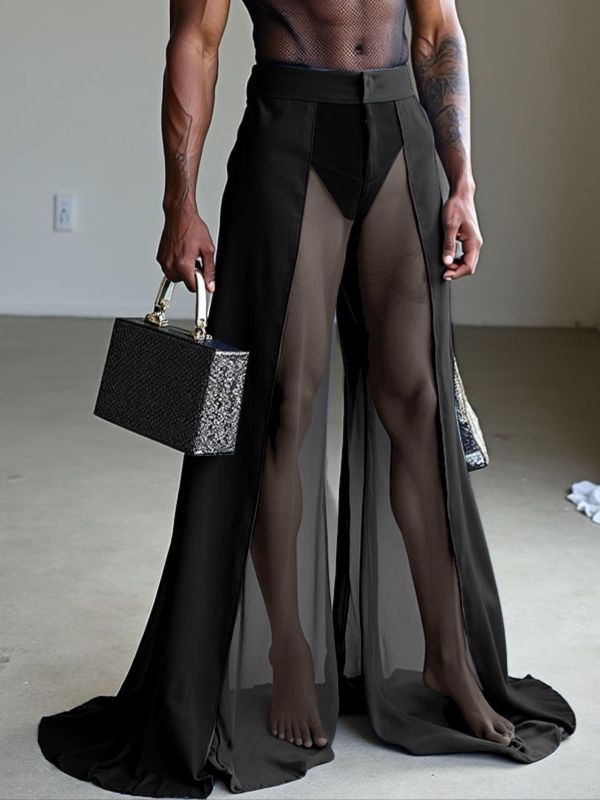 Men's Sheer Mesh Loose Casual Pant SKUL35329